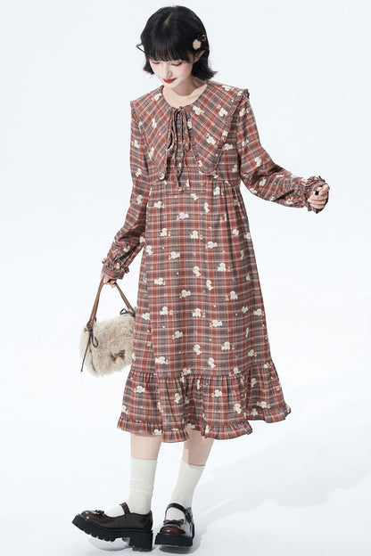 Checkered Puppy Collar Dress