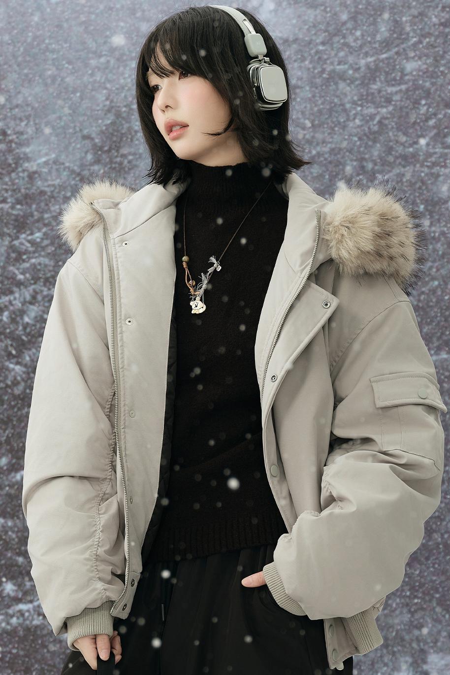Fur Collar Hooded Winter Jacket