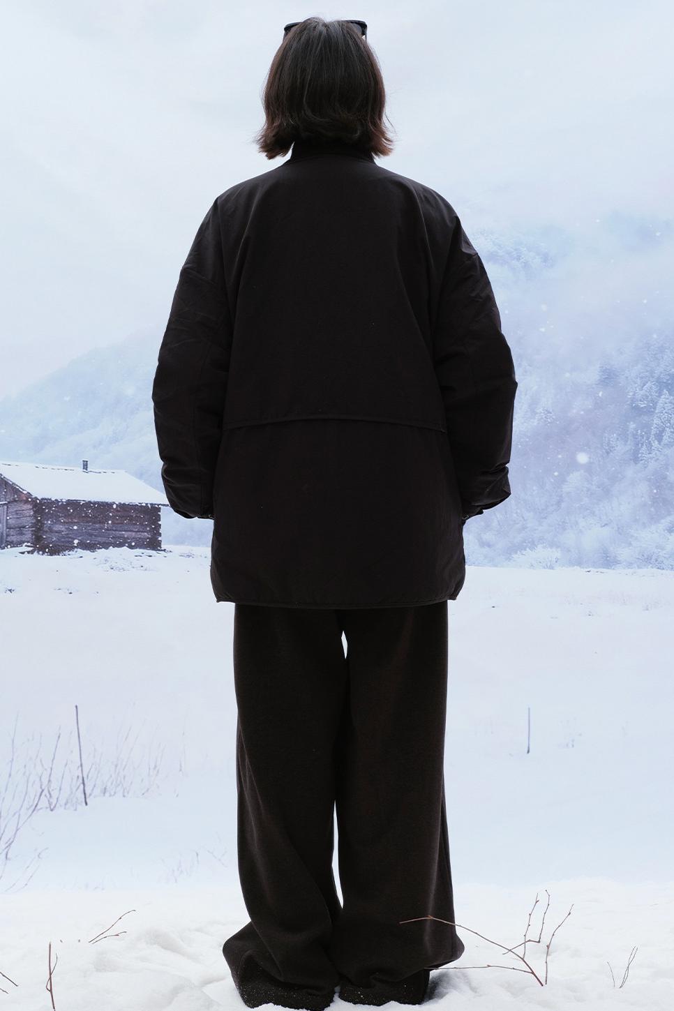 モードソリッドカラーダウンジャケット