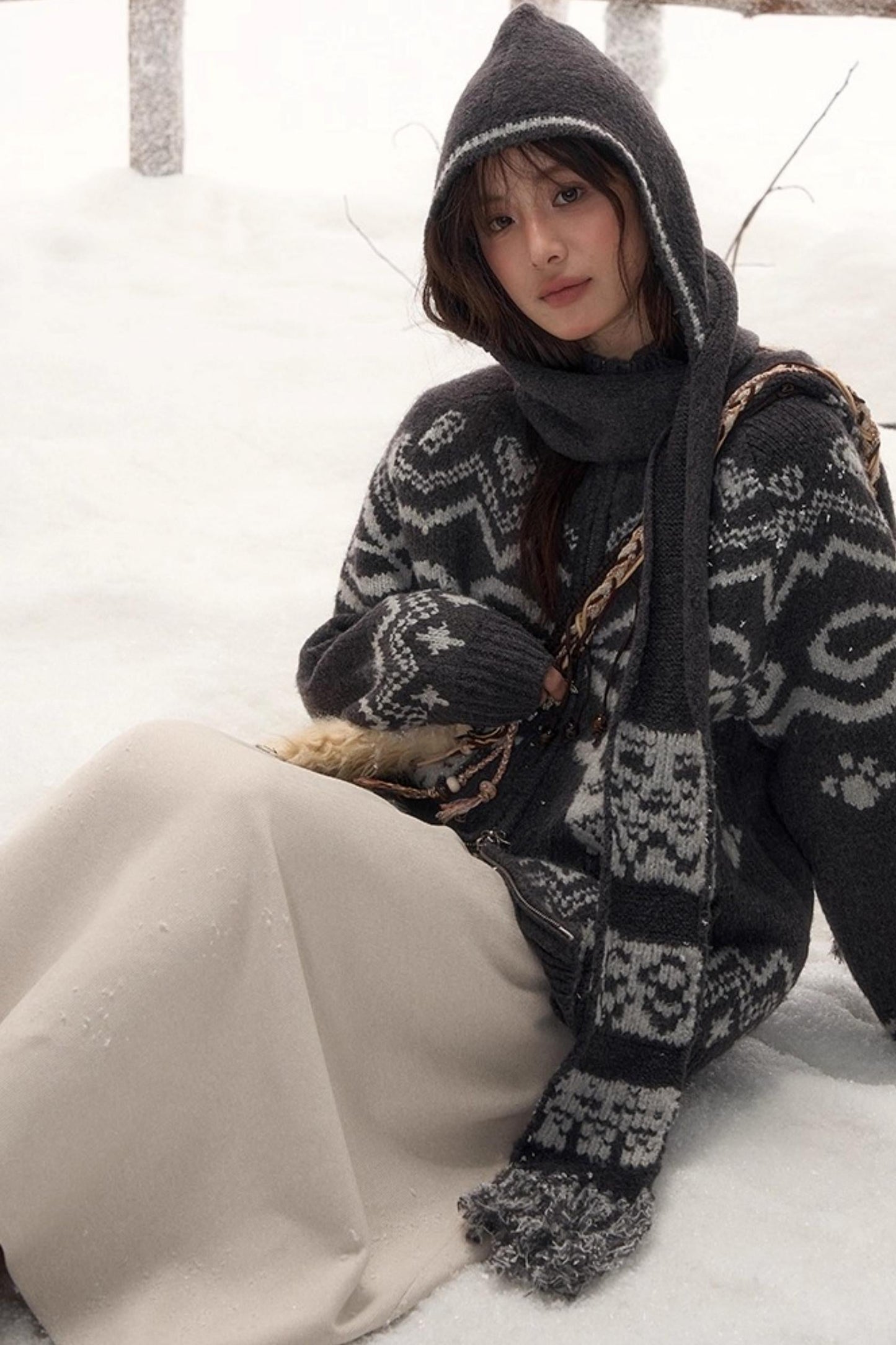 レトロシャーリンミドルスカート