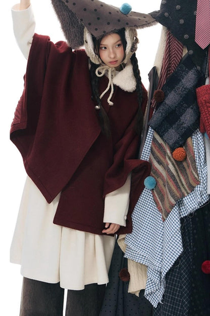 レトロトップス+プレッピープリーツスカート+スカーフ