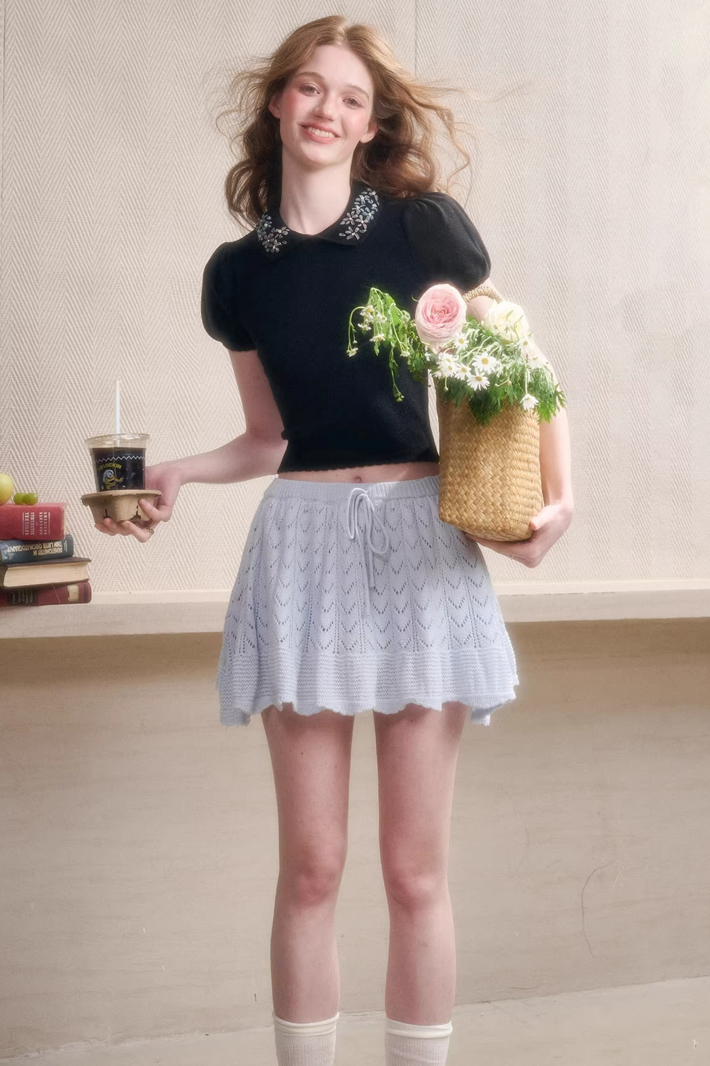 フローズンフラワーズタイトトップス