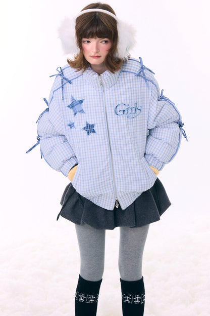 Check Star Down Jacket
