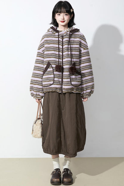 ウォームココアウールブレンドスカート