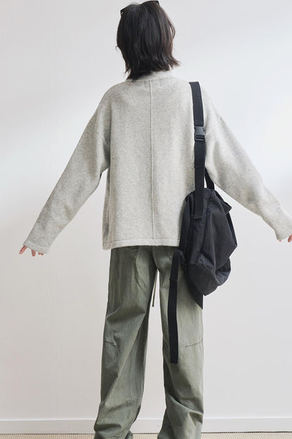 Stand Neck Knit Sweater