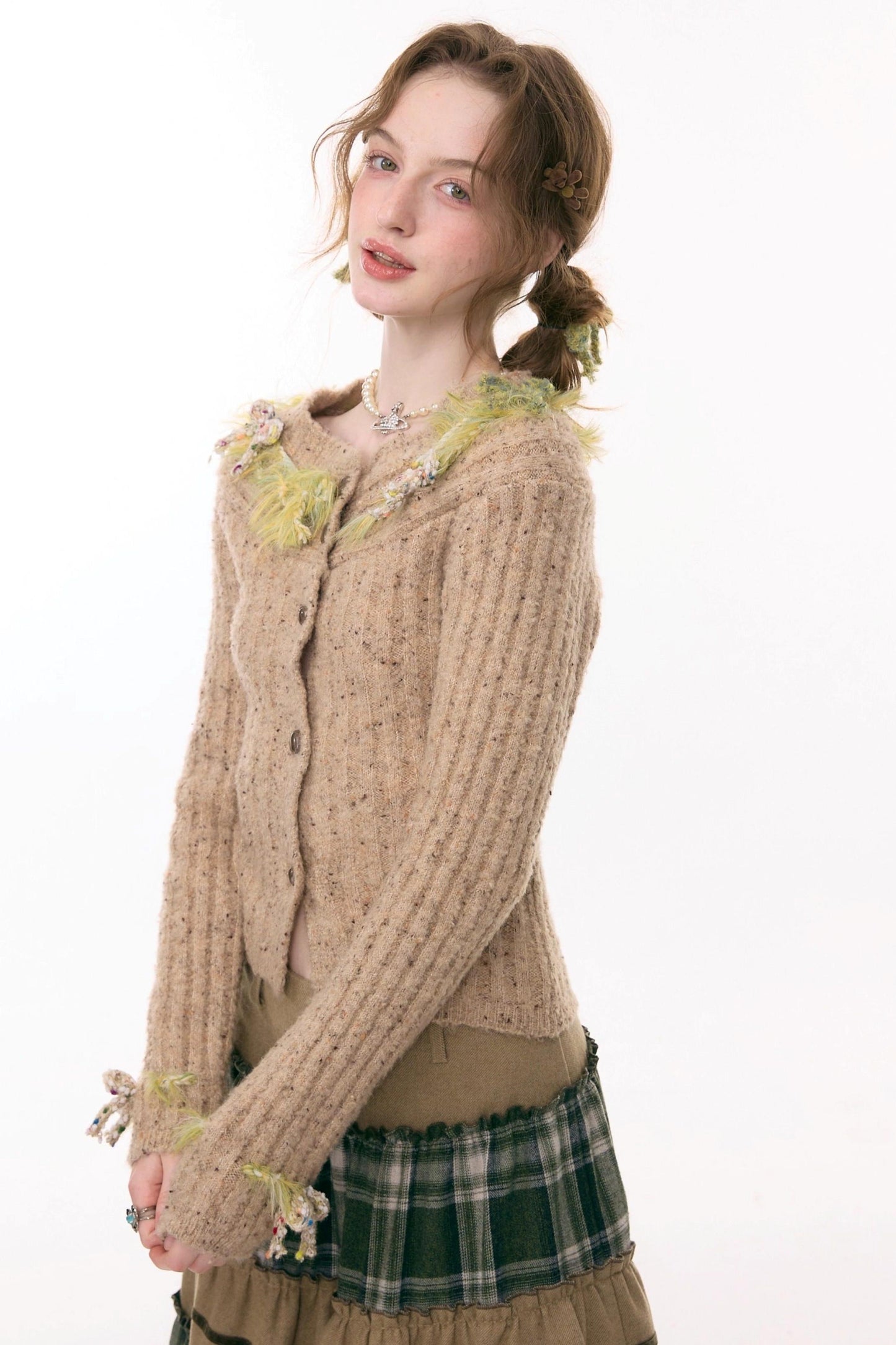 Mist Harbor Off-Shoulder Cardigan