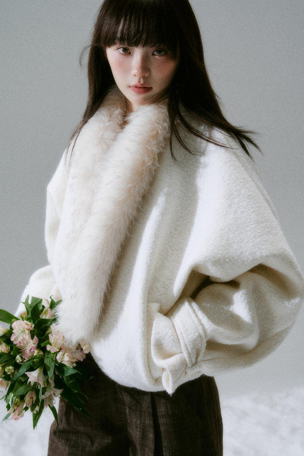 Fur cormorant sleeveless coat