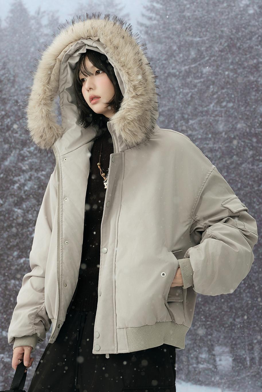 Fur Collar Hooded Winter Jacket