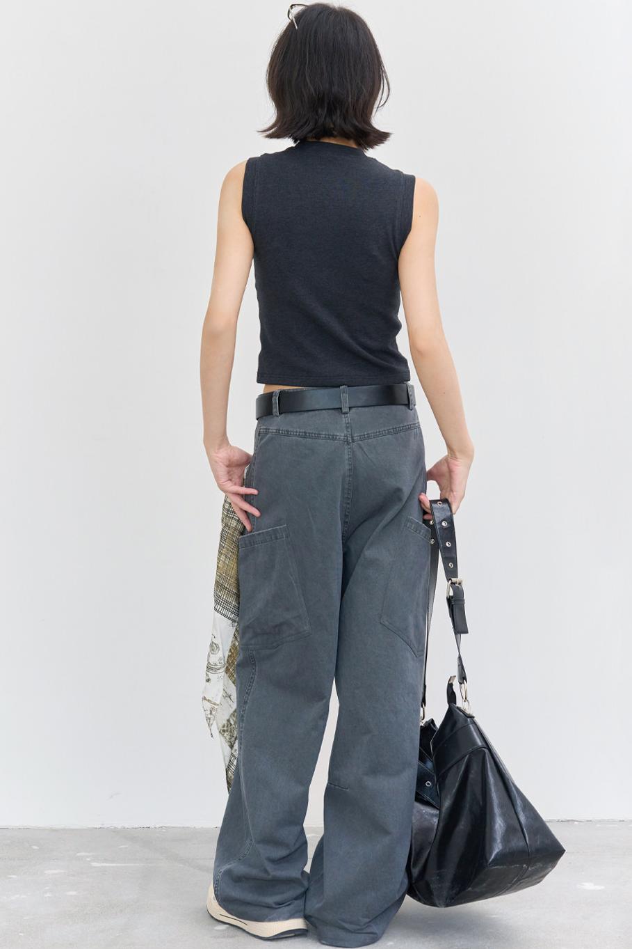 スリムフィットスリーブレストップス