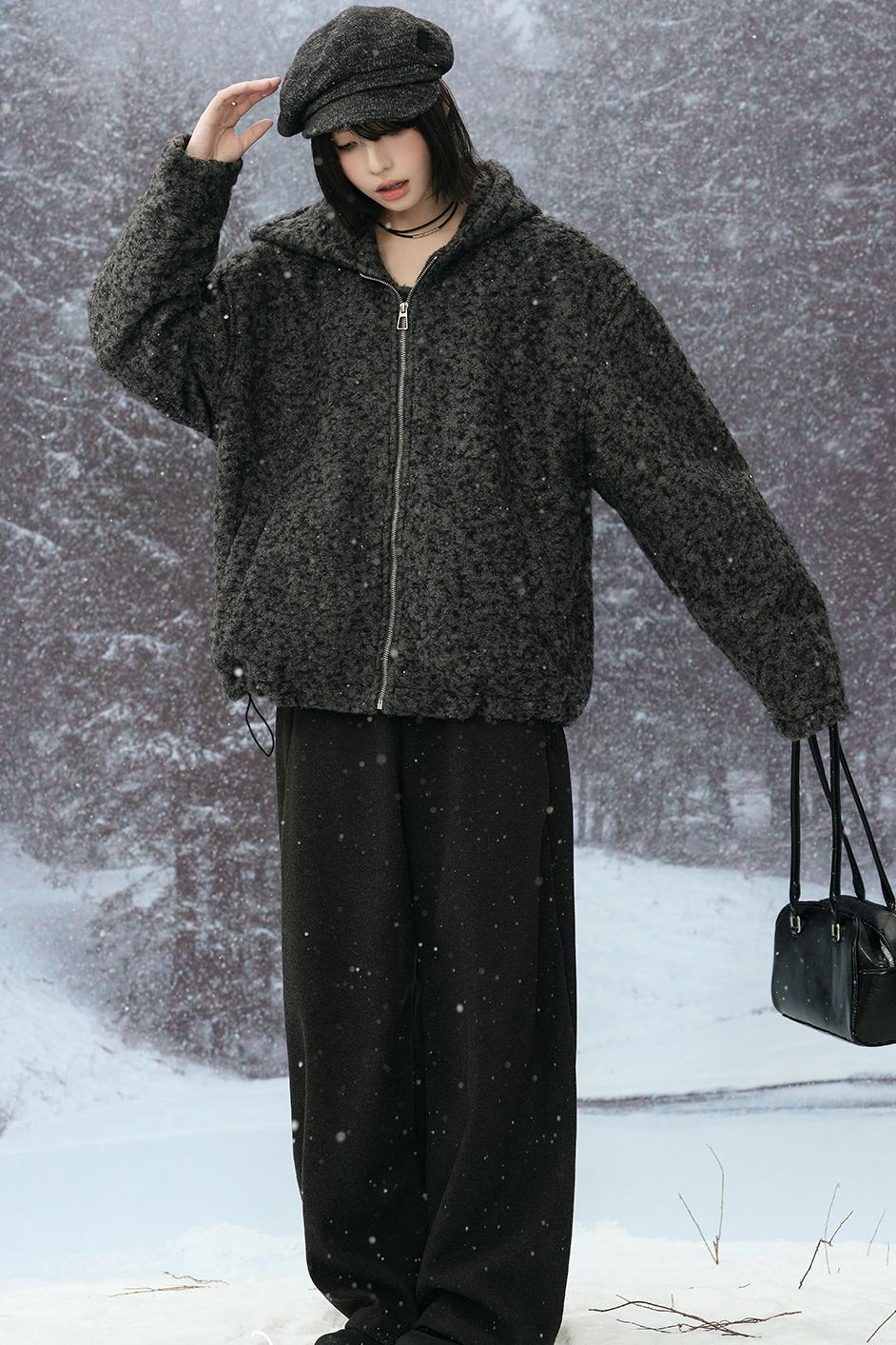 Hooded padded cotton jacket