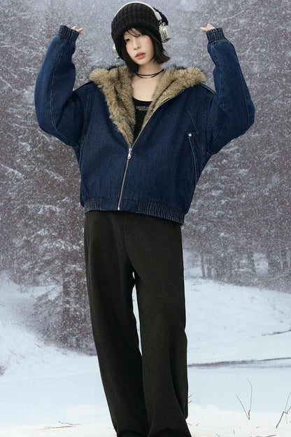 Sheepskin Hooded Jacket