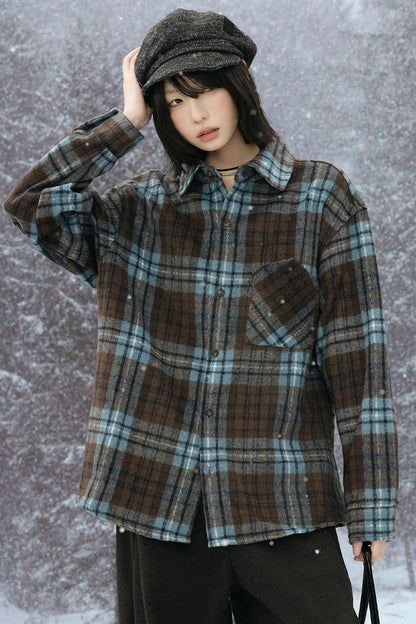 プレイドロングスリーブシャツ