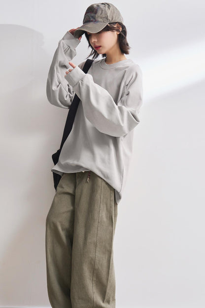 Relaxed Solid Color T-Shirt