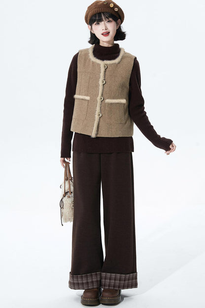 Oatmeal Speckled Woollen Vest