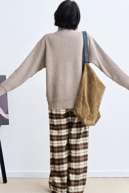 Geometric Pattern Knit Sweatshirt