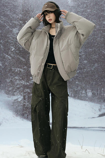 Stand collar padded jacket