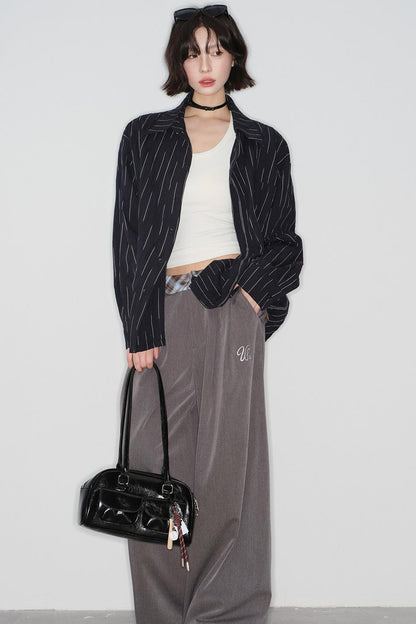 Gravity striped cotton blouse