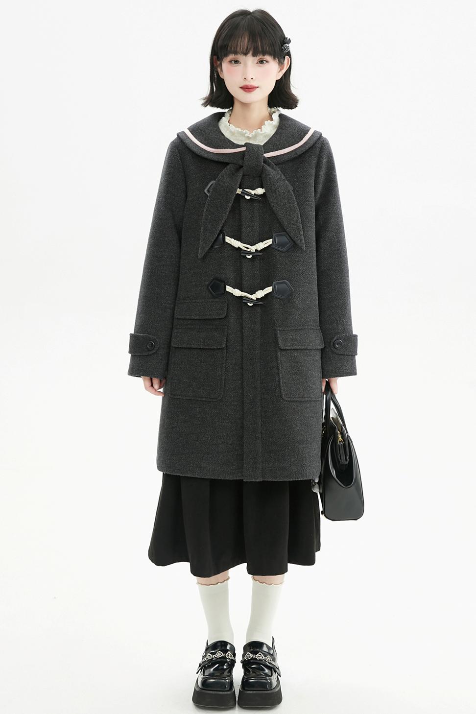 ストラクチャードウールブレンドコート