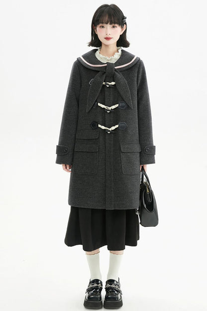 ストラクチャードウールブレンドコート