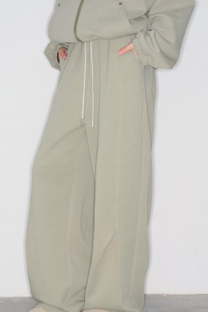 ラビットイアーズフードパーカー+ストレートロングパンツ