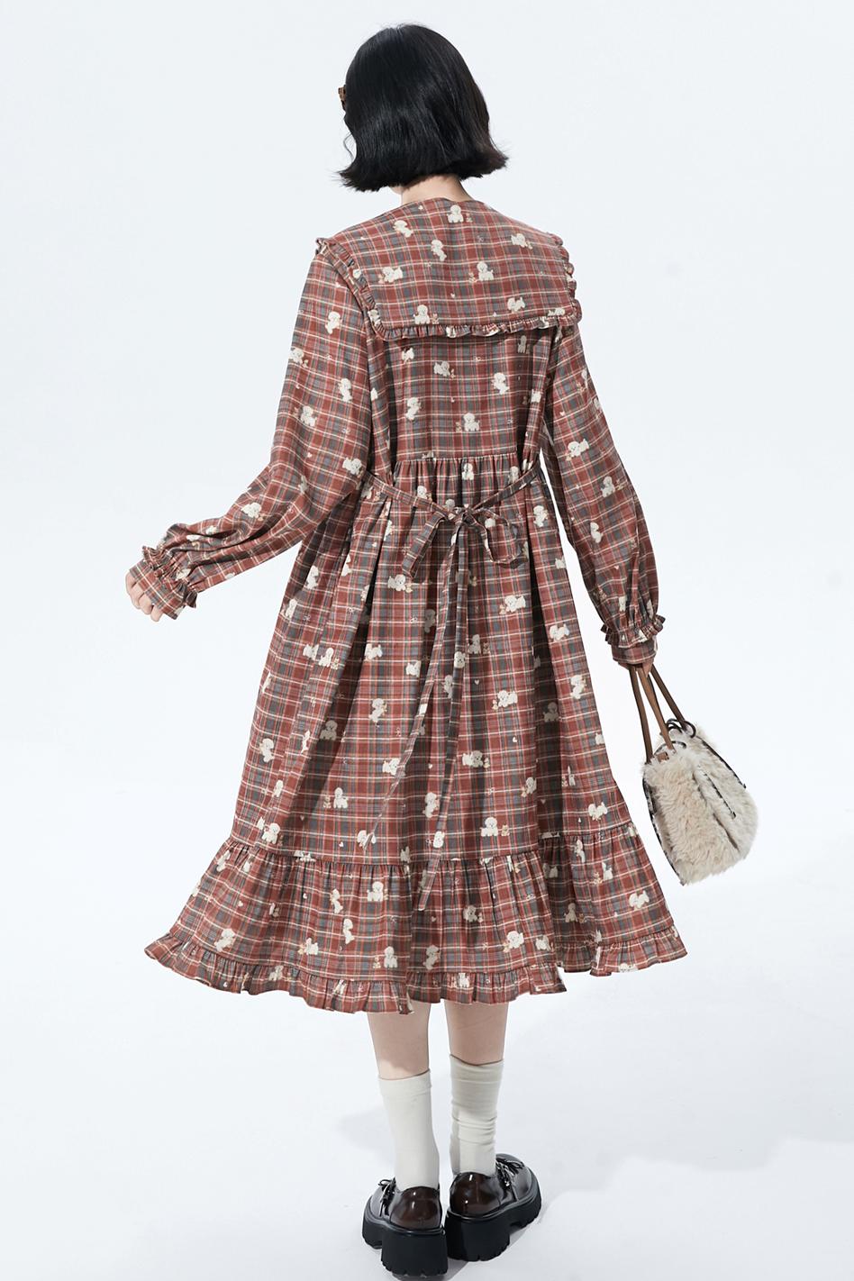 Checkered Puppy Collar Dress