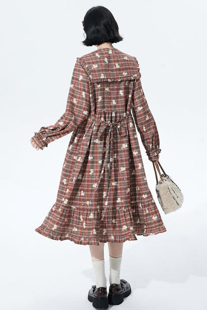 Checkered Puppy Collar Dress