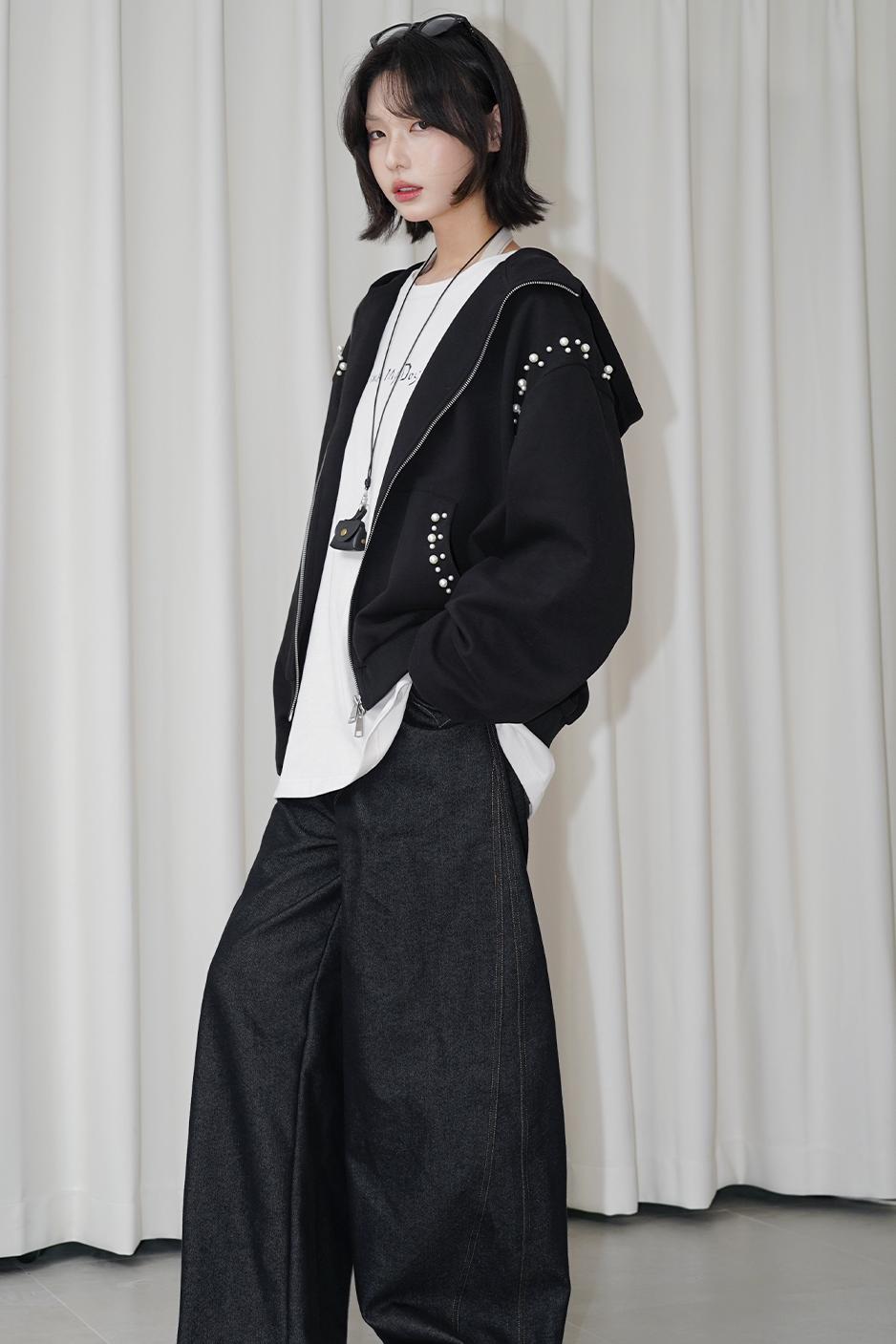 Hooded Ear Loose Fit Jacket