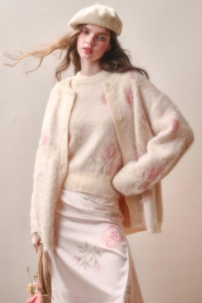 スイートレトロガーリーニットカーディガン