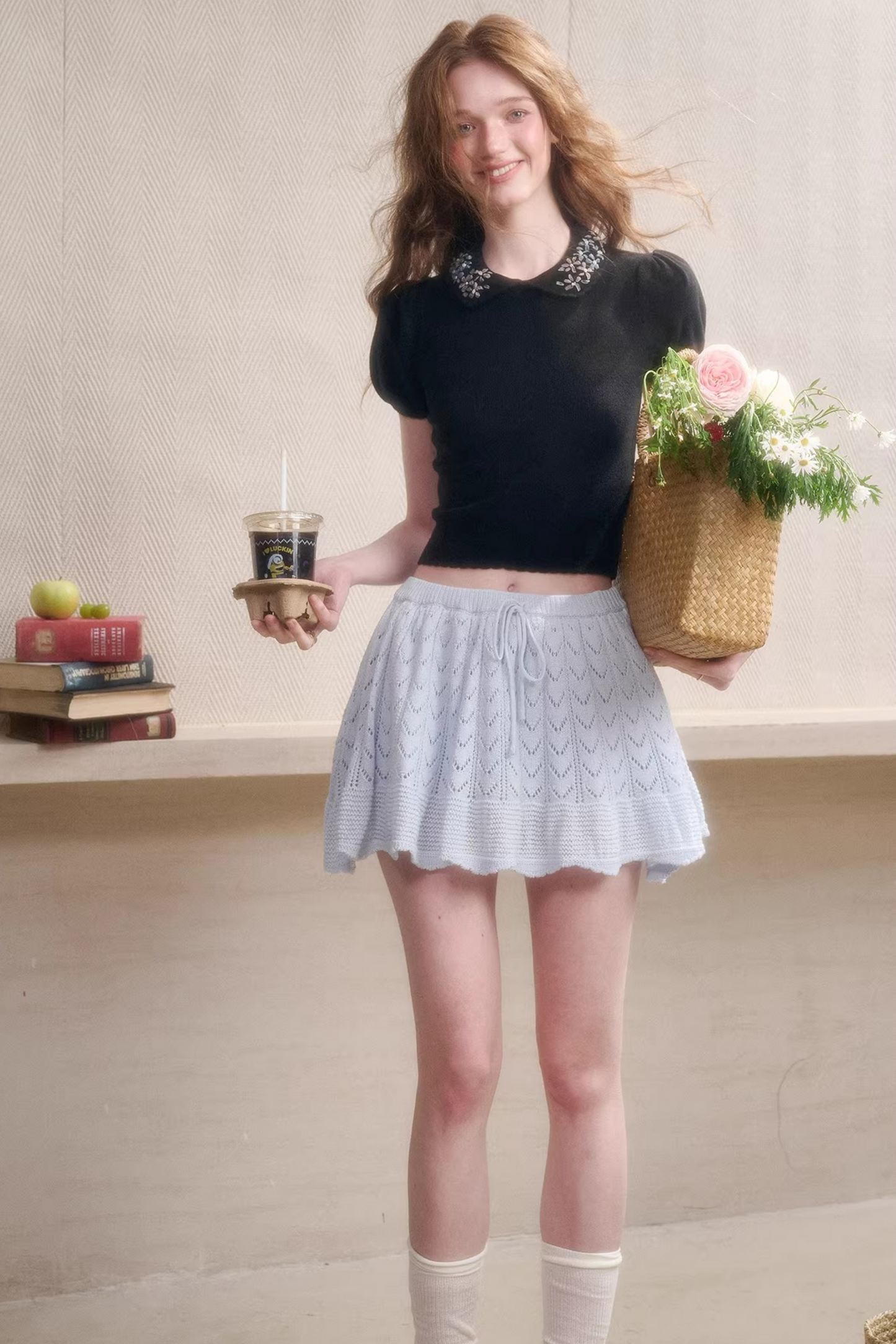 フローズンフラワーズタイトトップス