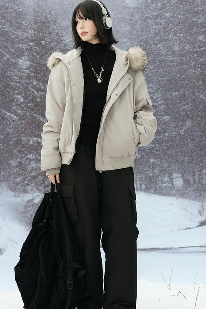 Fur Collar Hooded Winter Jacket