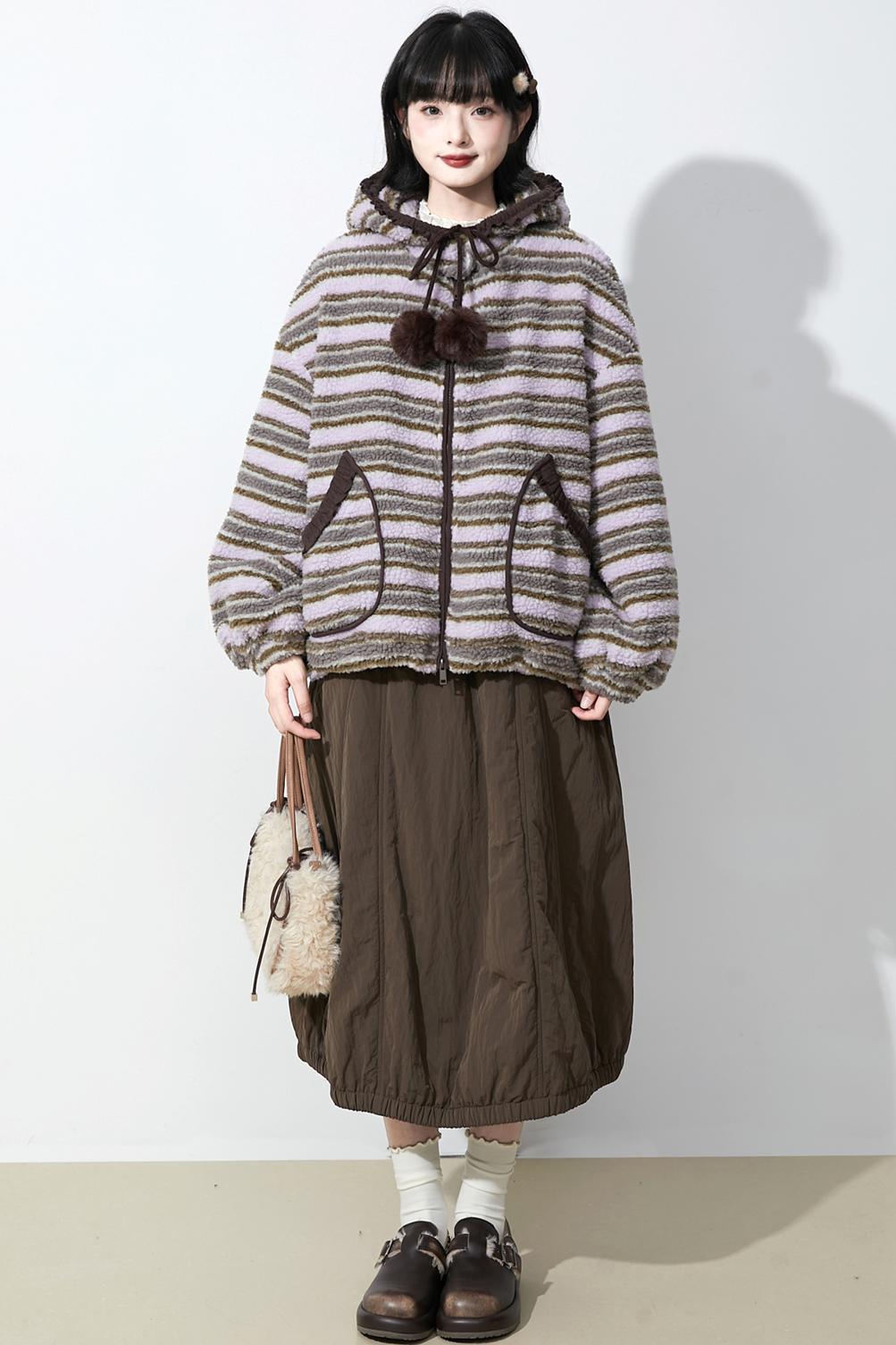 ウォームココアウールブレンドスカート