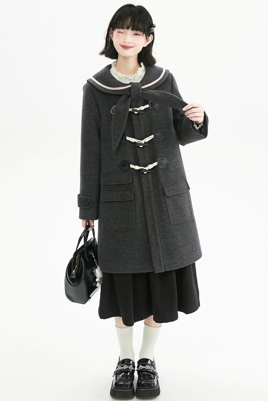 ストラクチャードウールブレンドコート