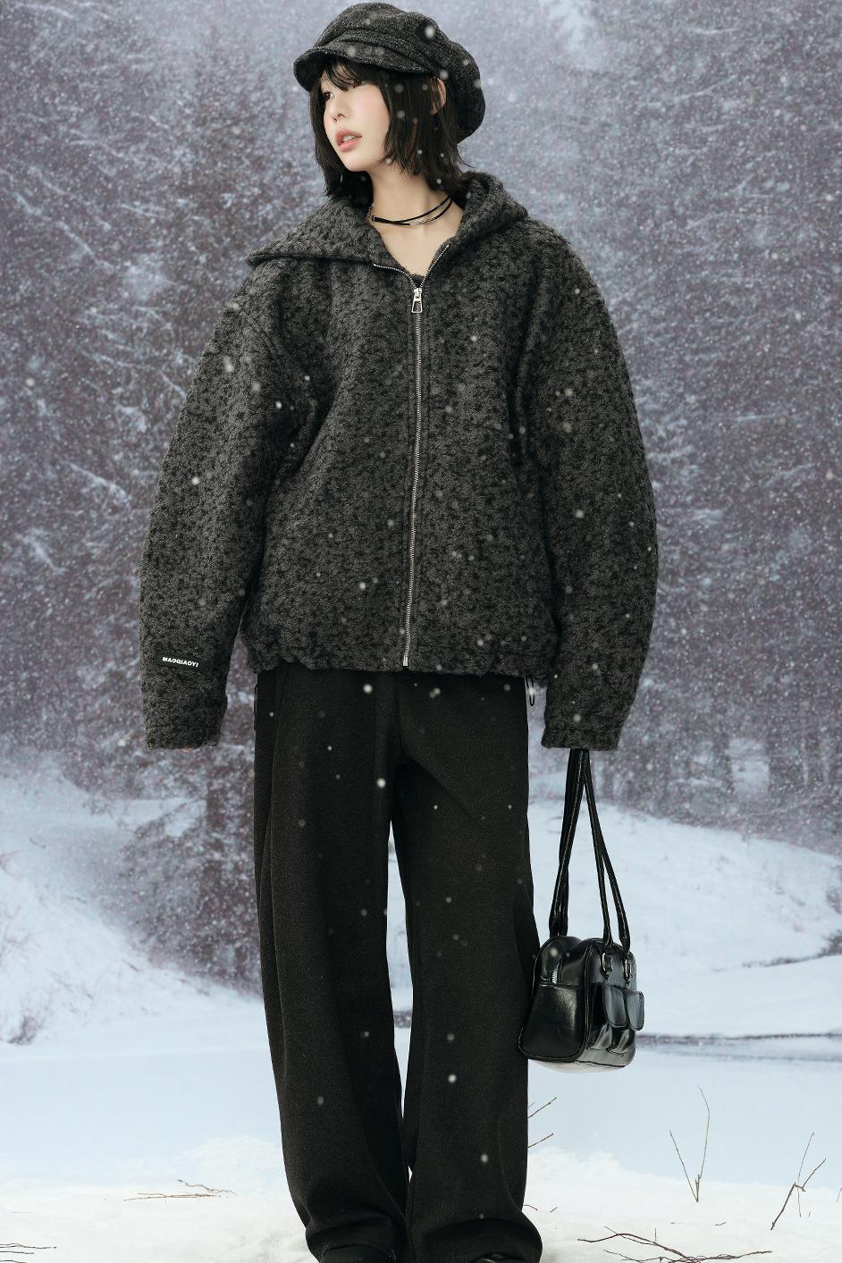 Hooded padded cotton jacket