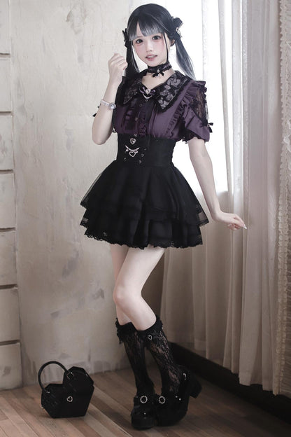 Falda negra y rosa de diseño original