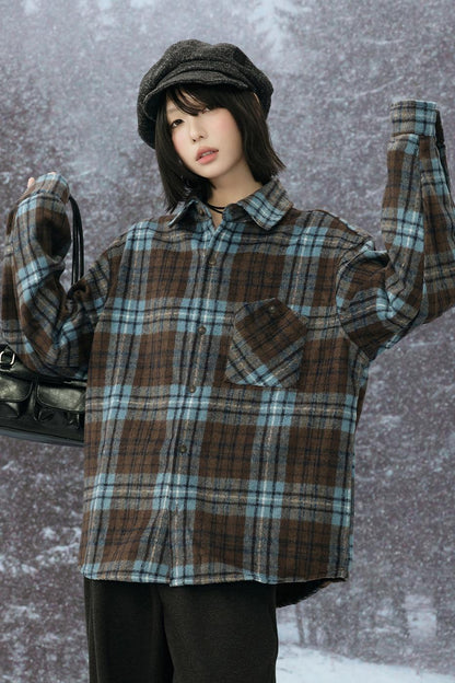 プレイドロングスリーブシャツ