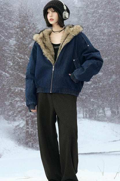 Sheepskin Hooded Jacket