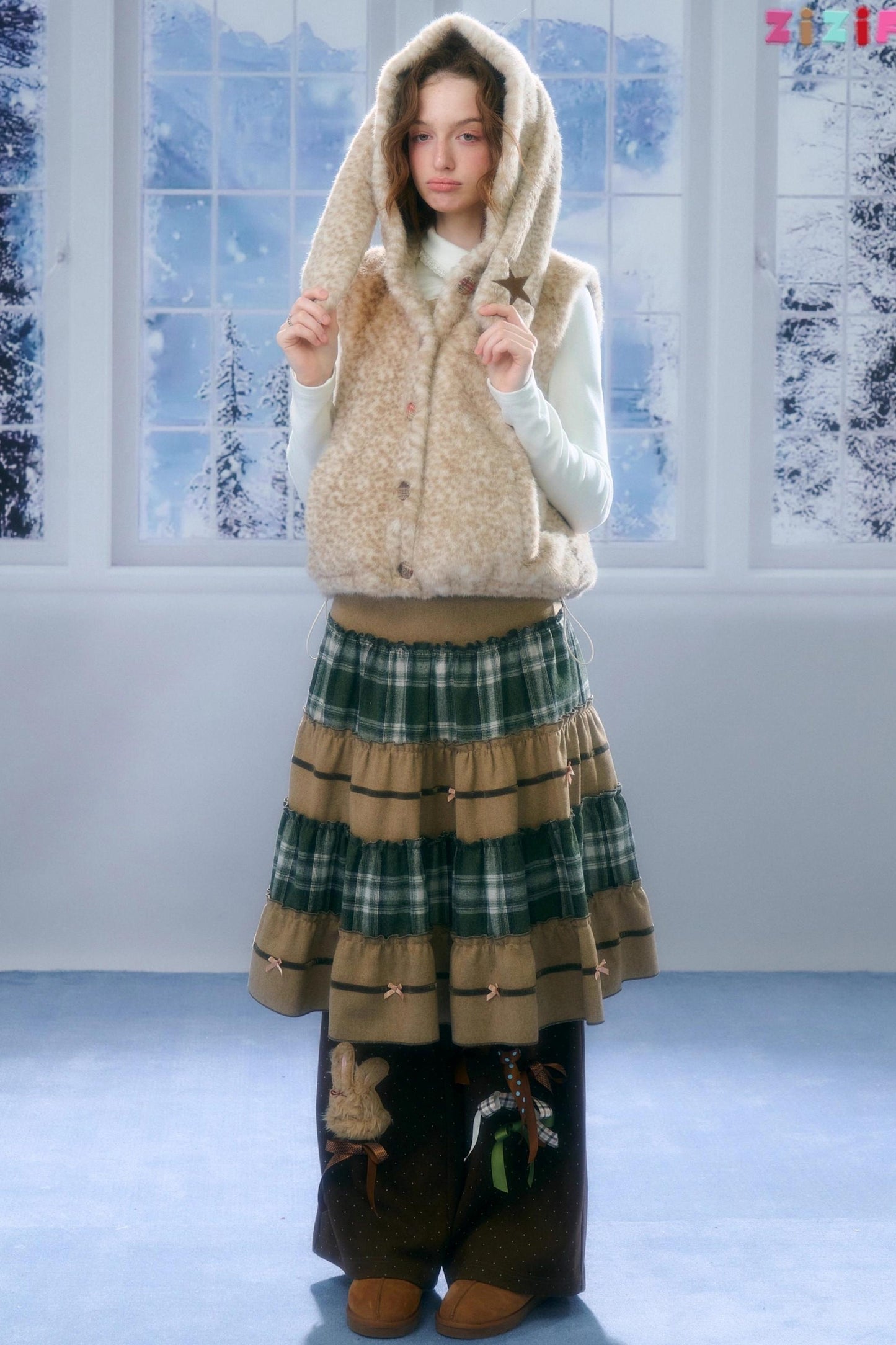 Retro Girly Plaid Skirt