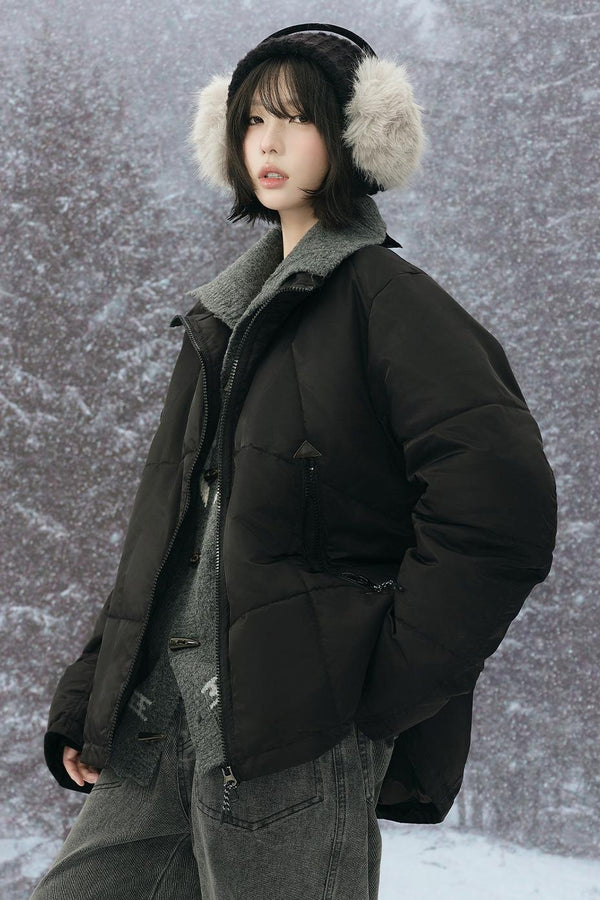 Wool padded winter coat