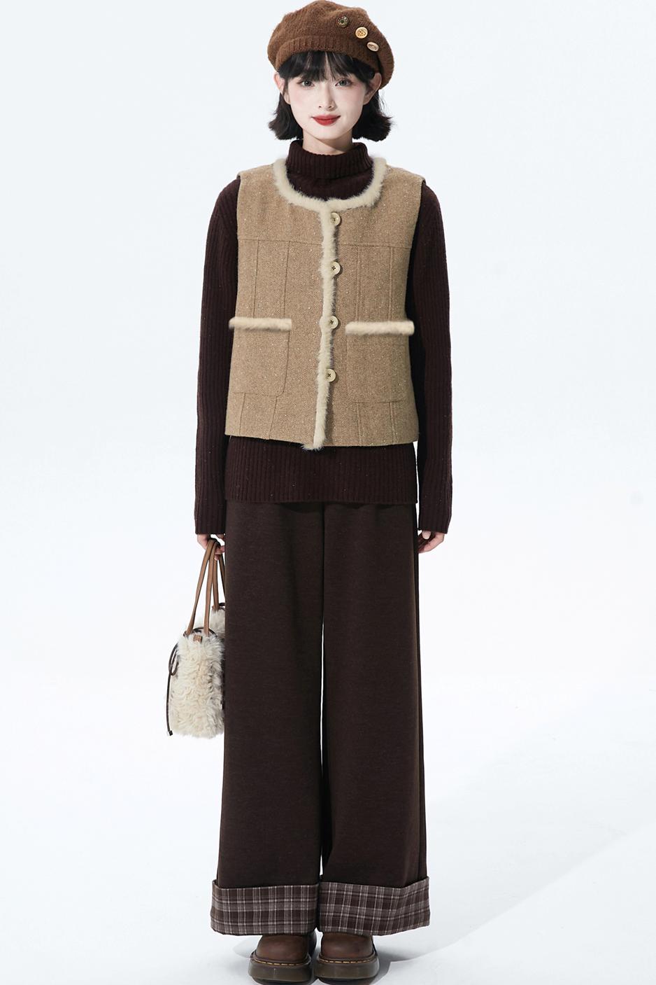 Oatmeal Speckled Woollen Vest