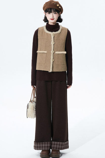 Oatmeal Speckled Woollen Vest