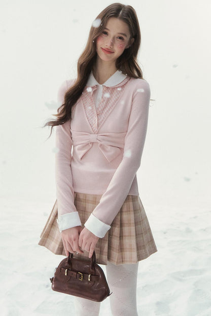 Retro Doll Color Layered Design Top