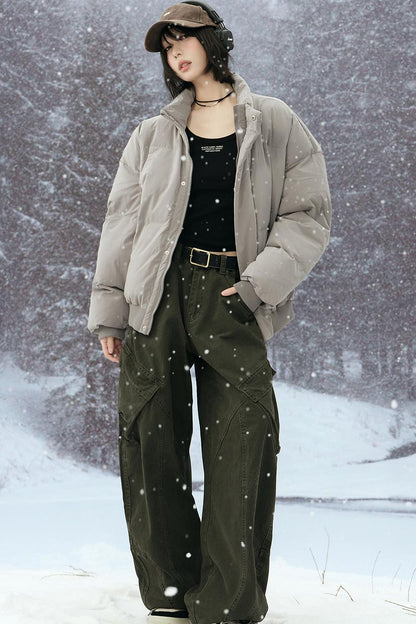 Stand collar padded jacket