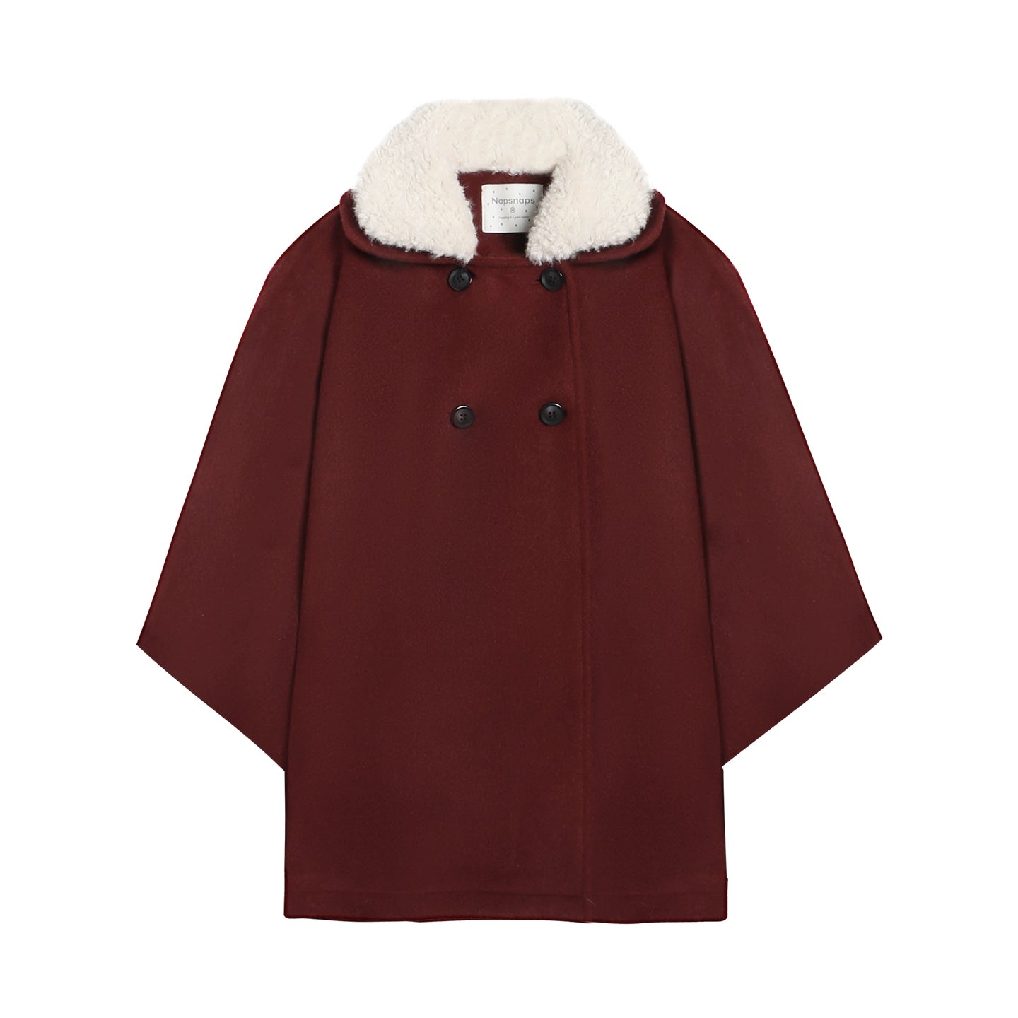 ファーカラーチェックケープコート