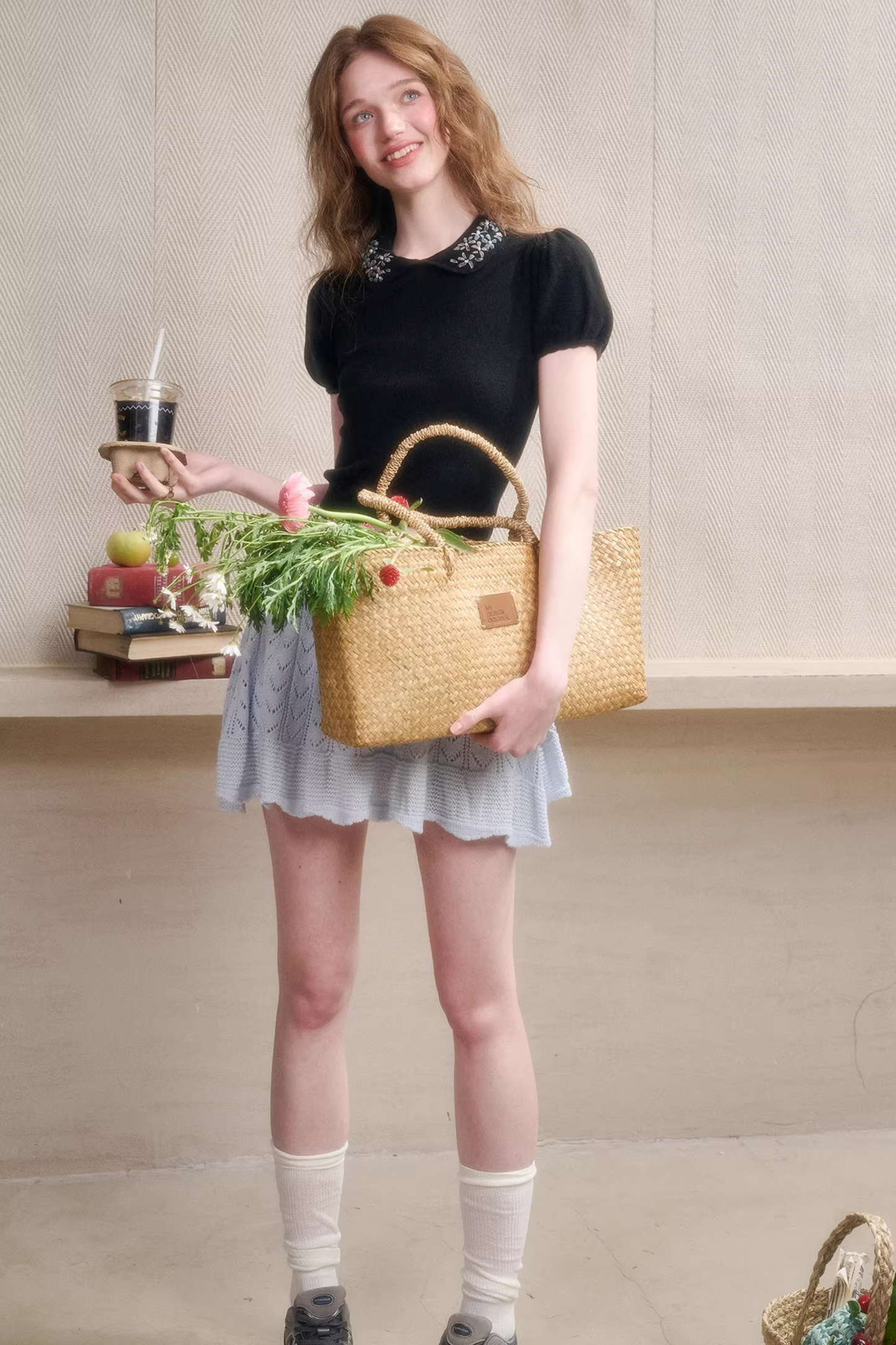 フローズンフラワーズタイトトップス