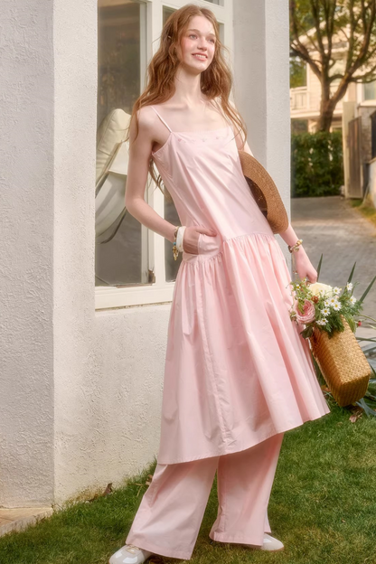 ベビーピンクスイートドレス+シャツ