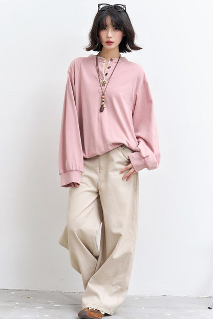 ルーズロングスリーブトップス