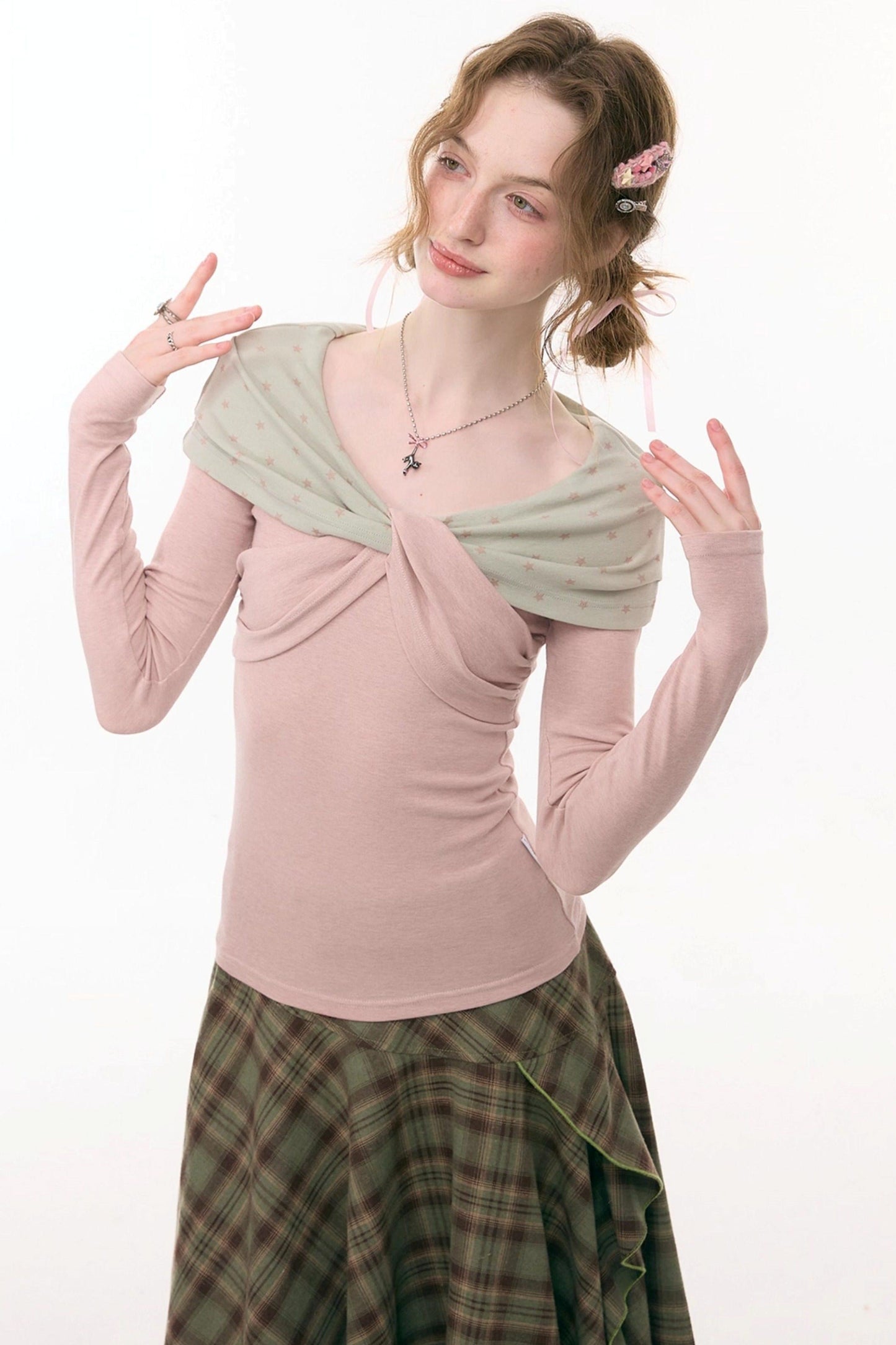 Star Design Fitted Tops