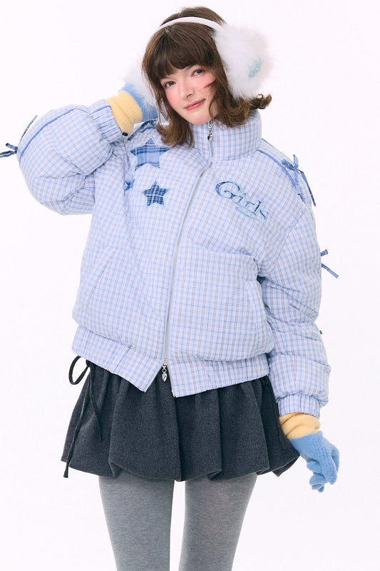 Check Star Down Jacket