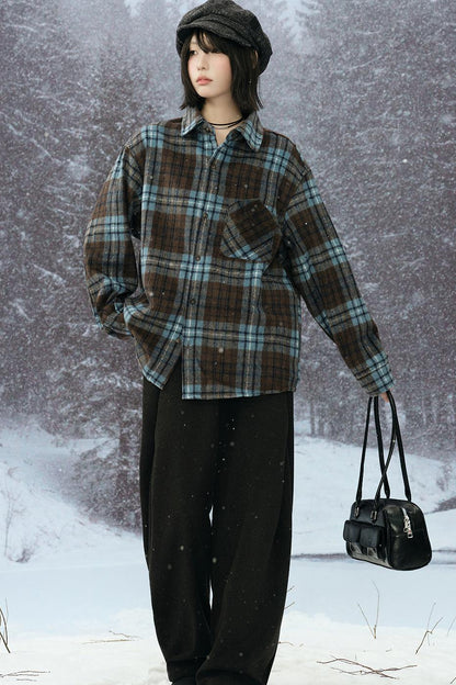 プレイドロングスリーブシャツ