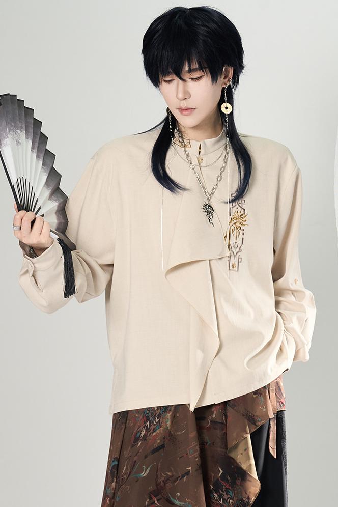 Lagenlook-Set mit weiter Hose im China-Stil